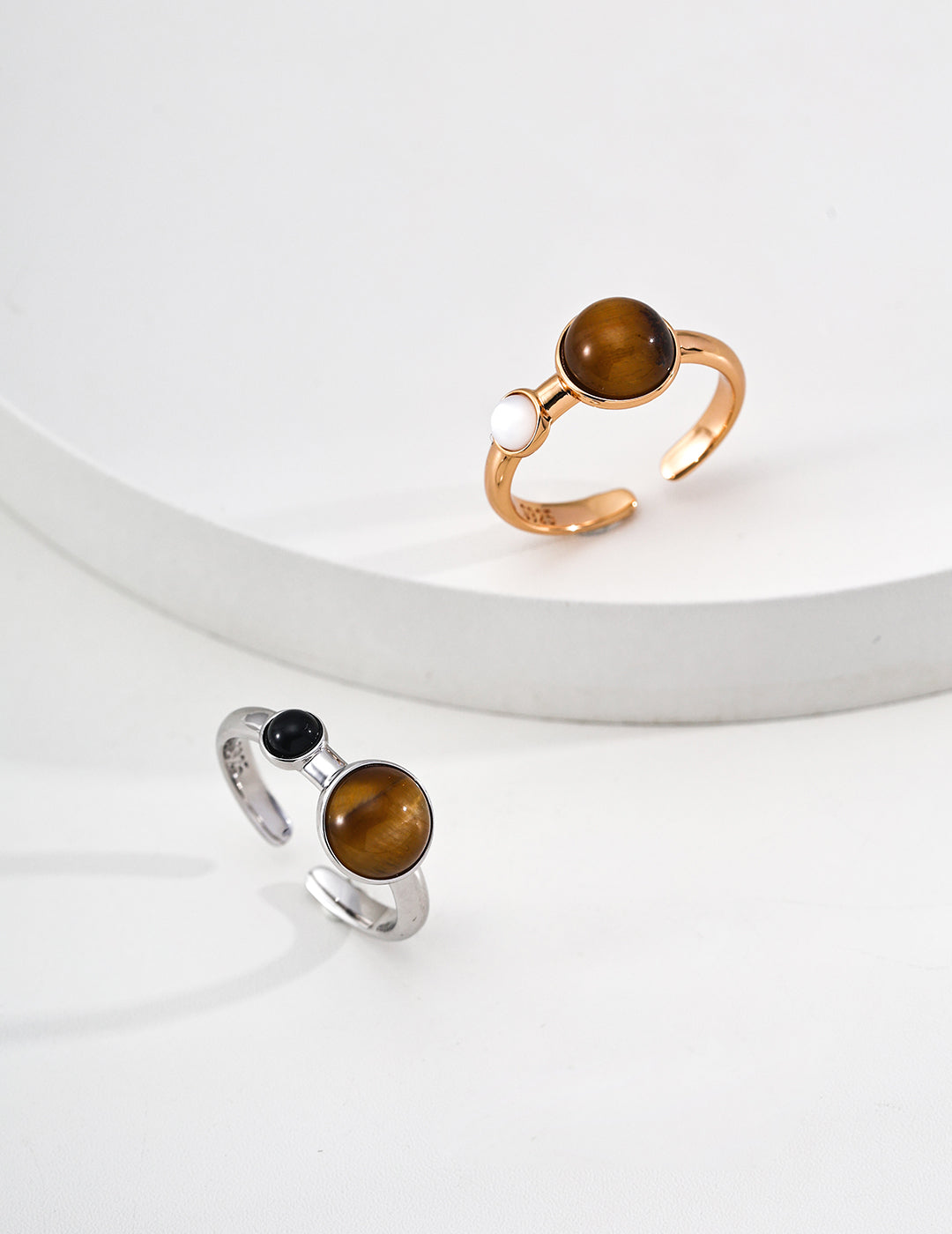 "Manifest Abundance Tiger's Eye Ring | S925 Silver Gold Plated | Crystal Energy Jewelry for Financial Success