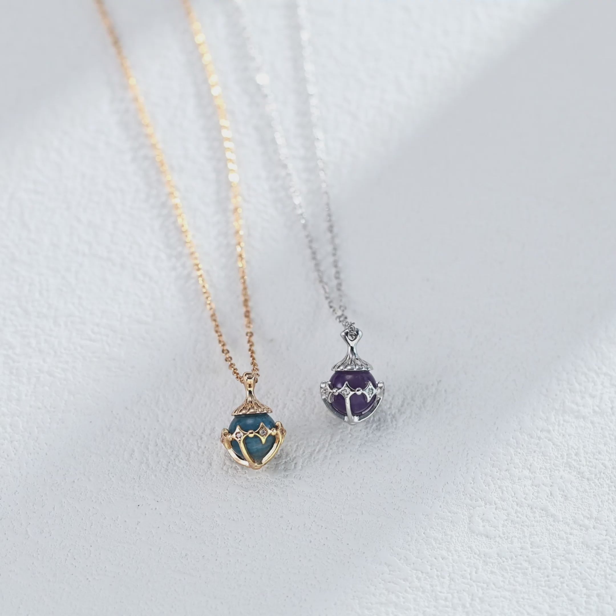 Sterling Silver Amethyst Lucky Star Necklace