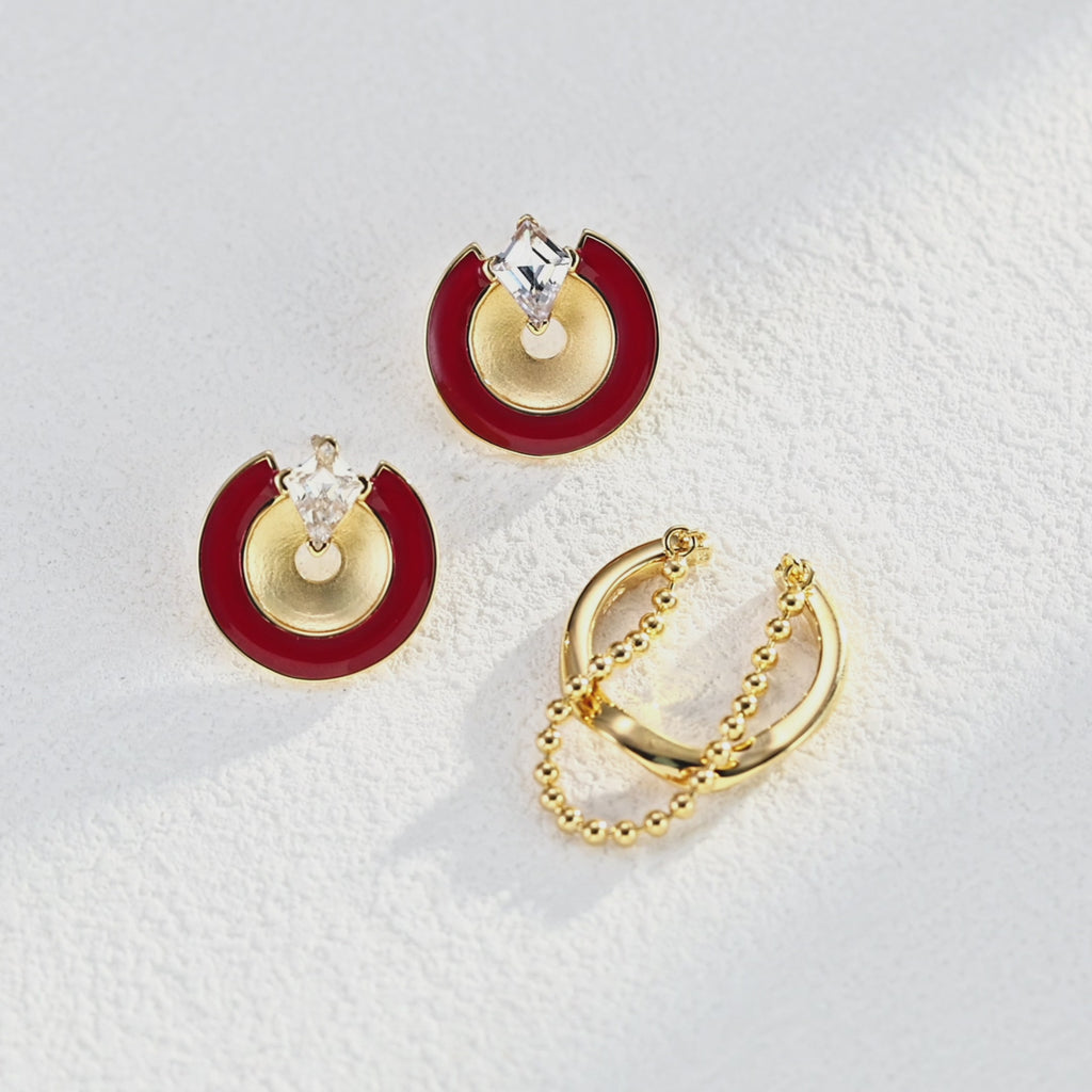 Kadi Dripping Glaze Earrings