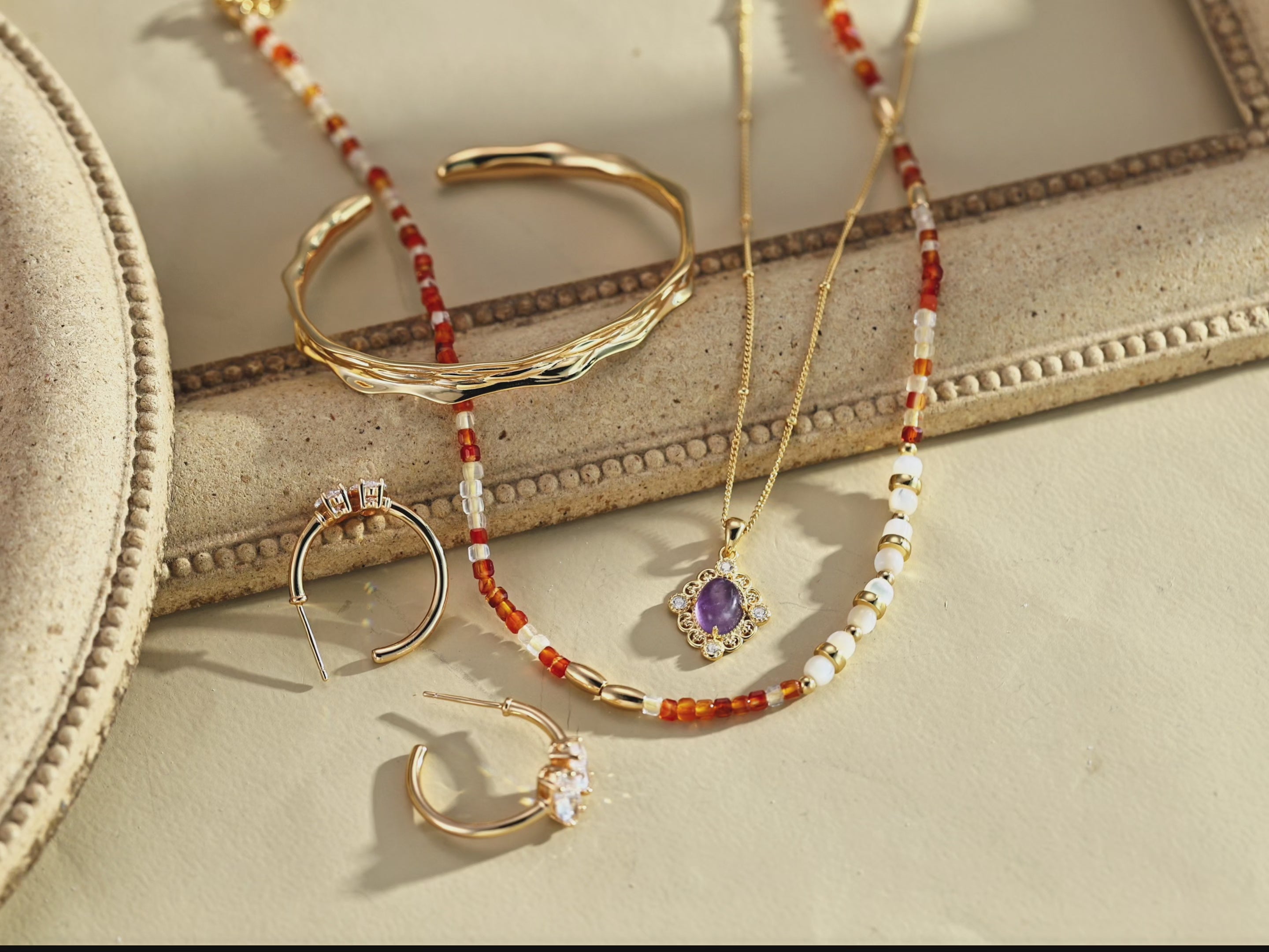 925 Sterling Silver Imperial-Style Amethyst Necklace