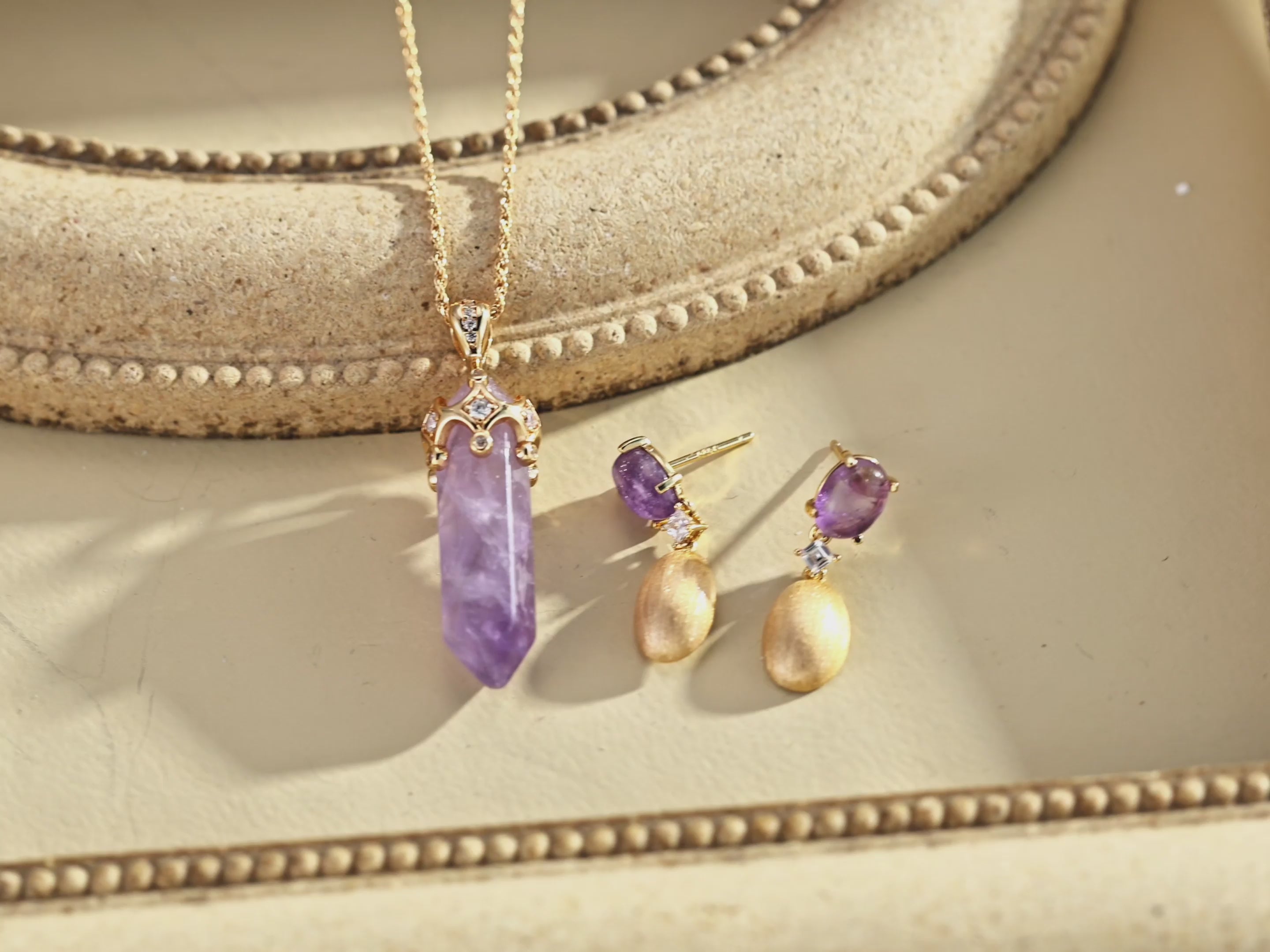 Amethyst Cubic Zirconia Necklace
