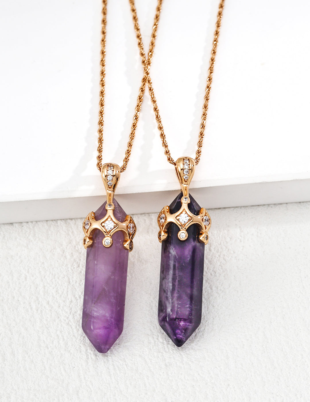 Amethyst Cubic Zirconia Necklace