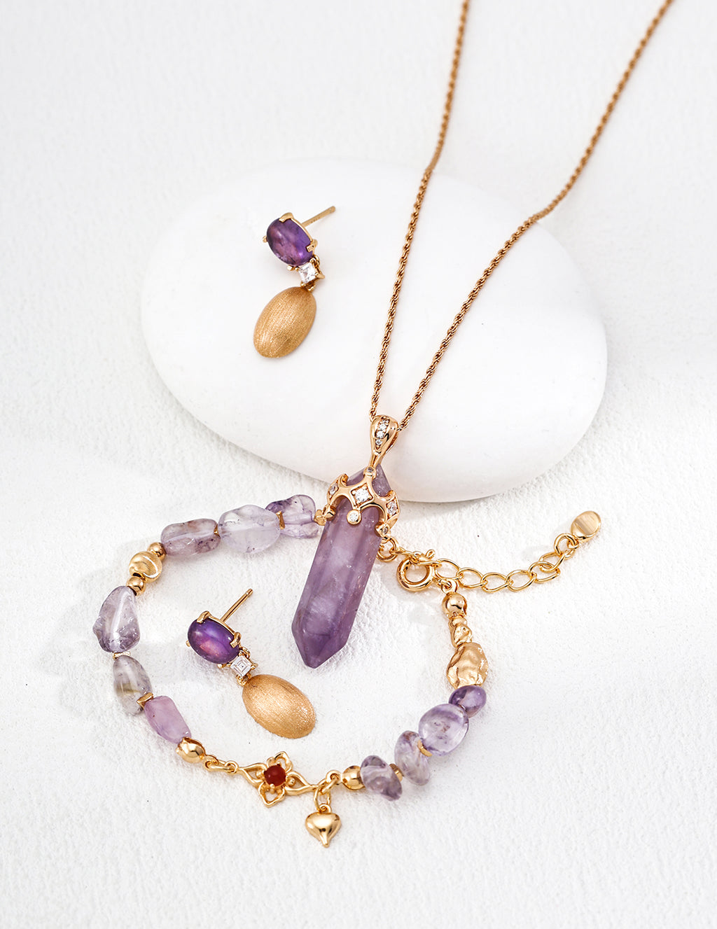 Amethyst Cubic Zirconia Necklace