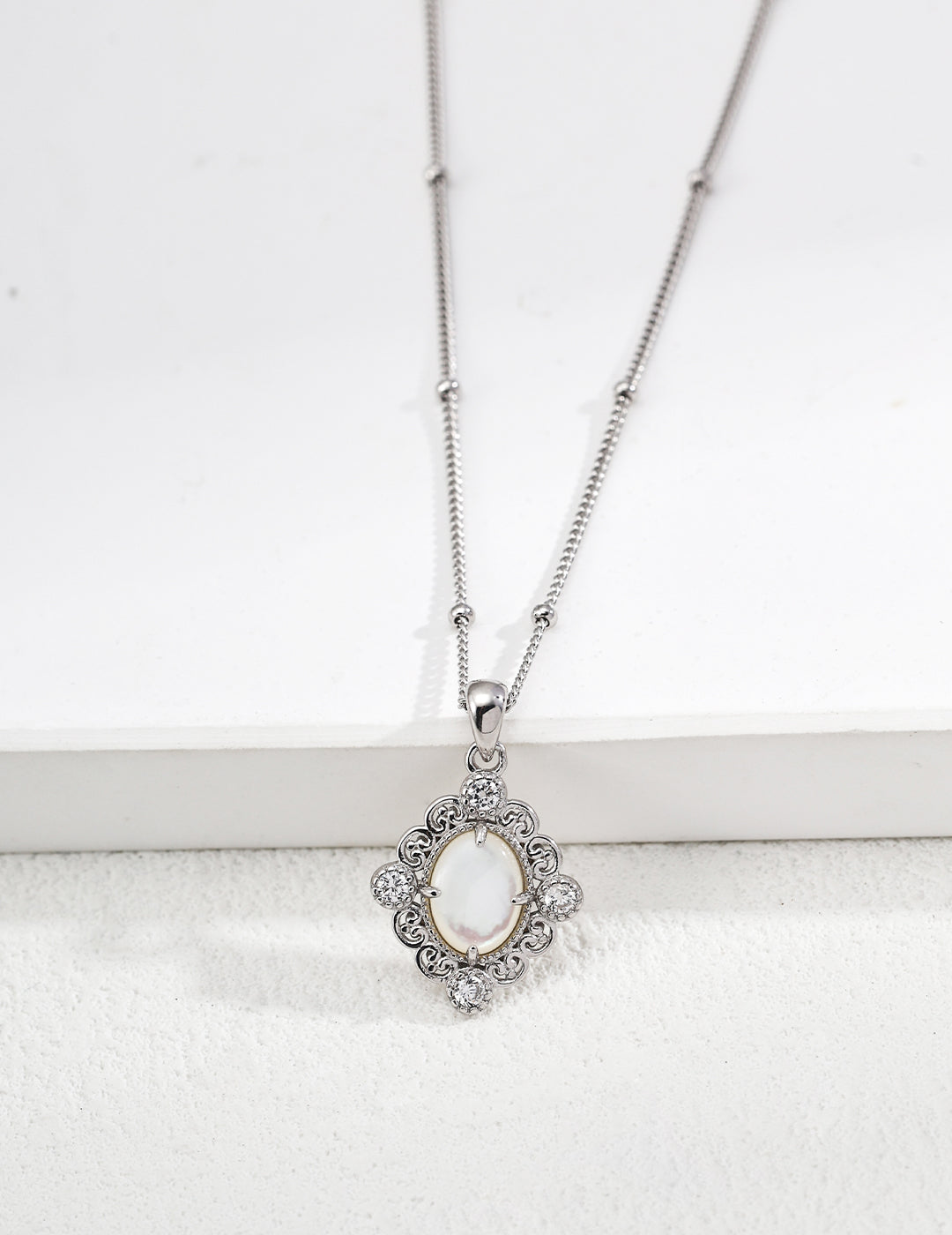 925 Sterling Silver Imperial-Style Amethyst Necklace