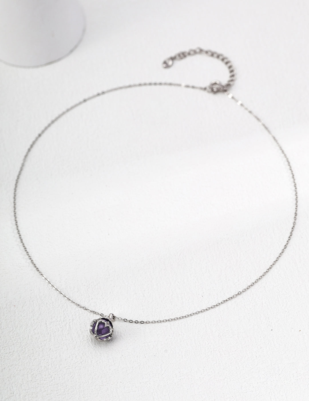 Sterling Silver Amethyst Lucky Star Necklace