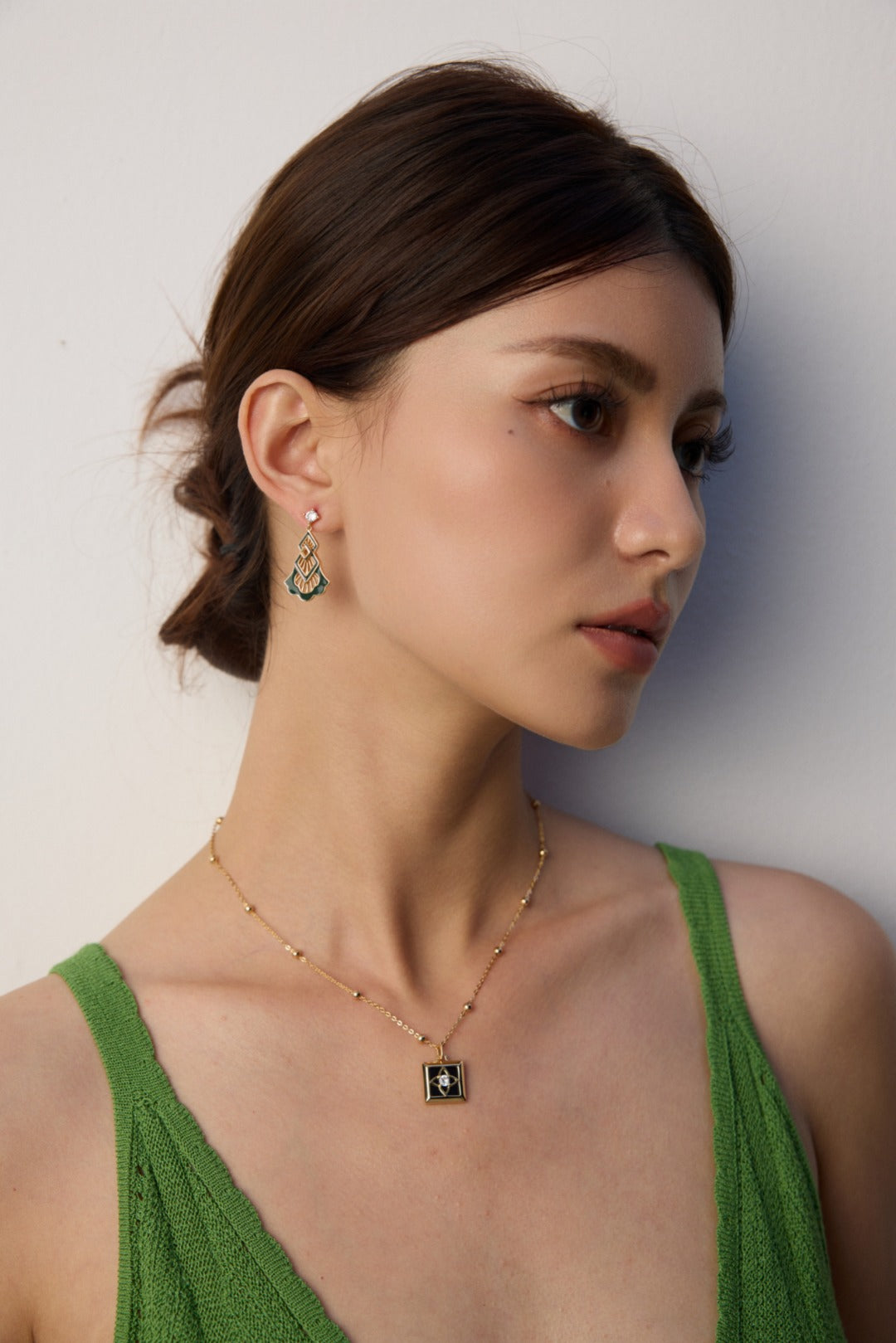 Retro Drip Glaze Zirconia Earrings