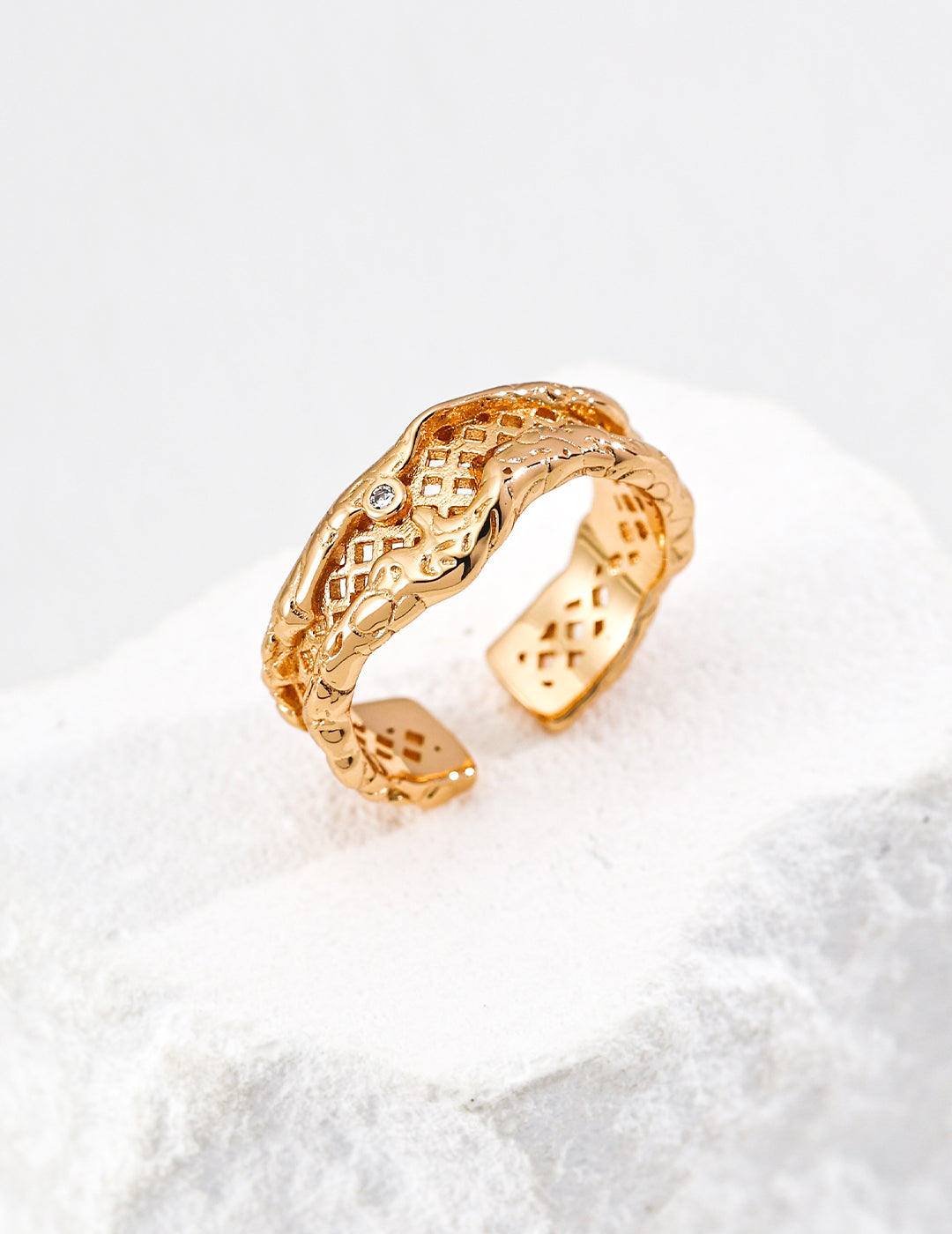 925 Sterling Silver Zircon Ring