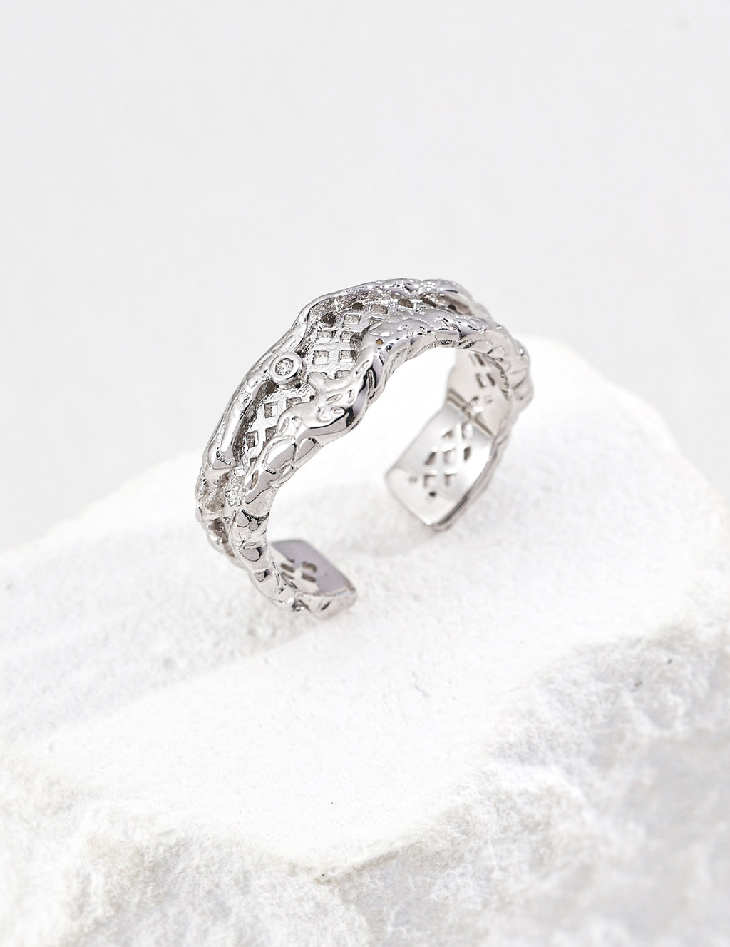 925 Sterling Silver Zircon Ring