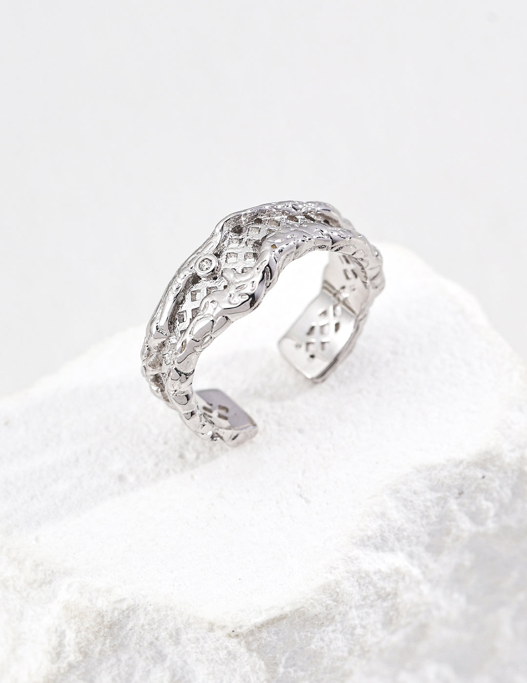 925 Sterling Silver Zircon Ring