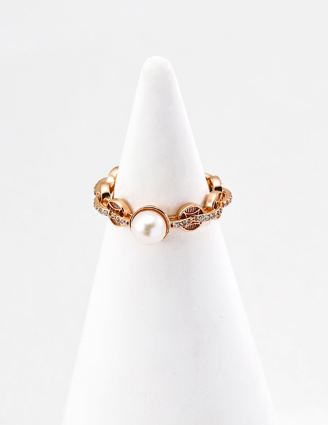 Pearl and Zircon Ring