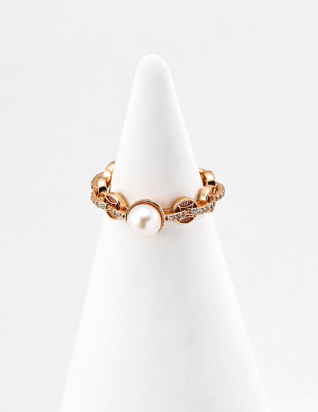 Pearl and Zircon Ring