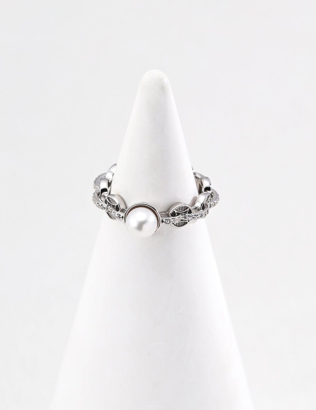 Pearl and Zircon Ring