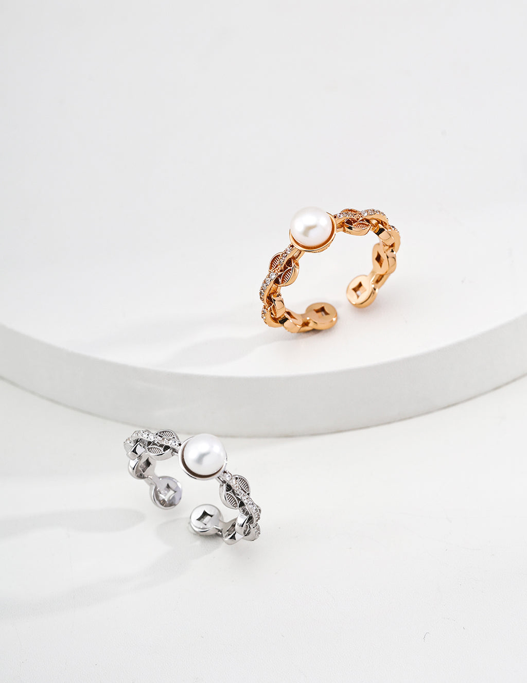 Pearl and Zircon Ring