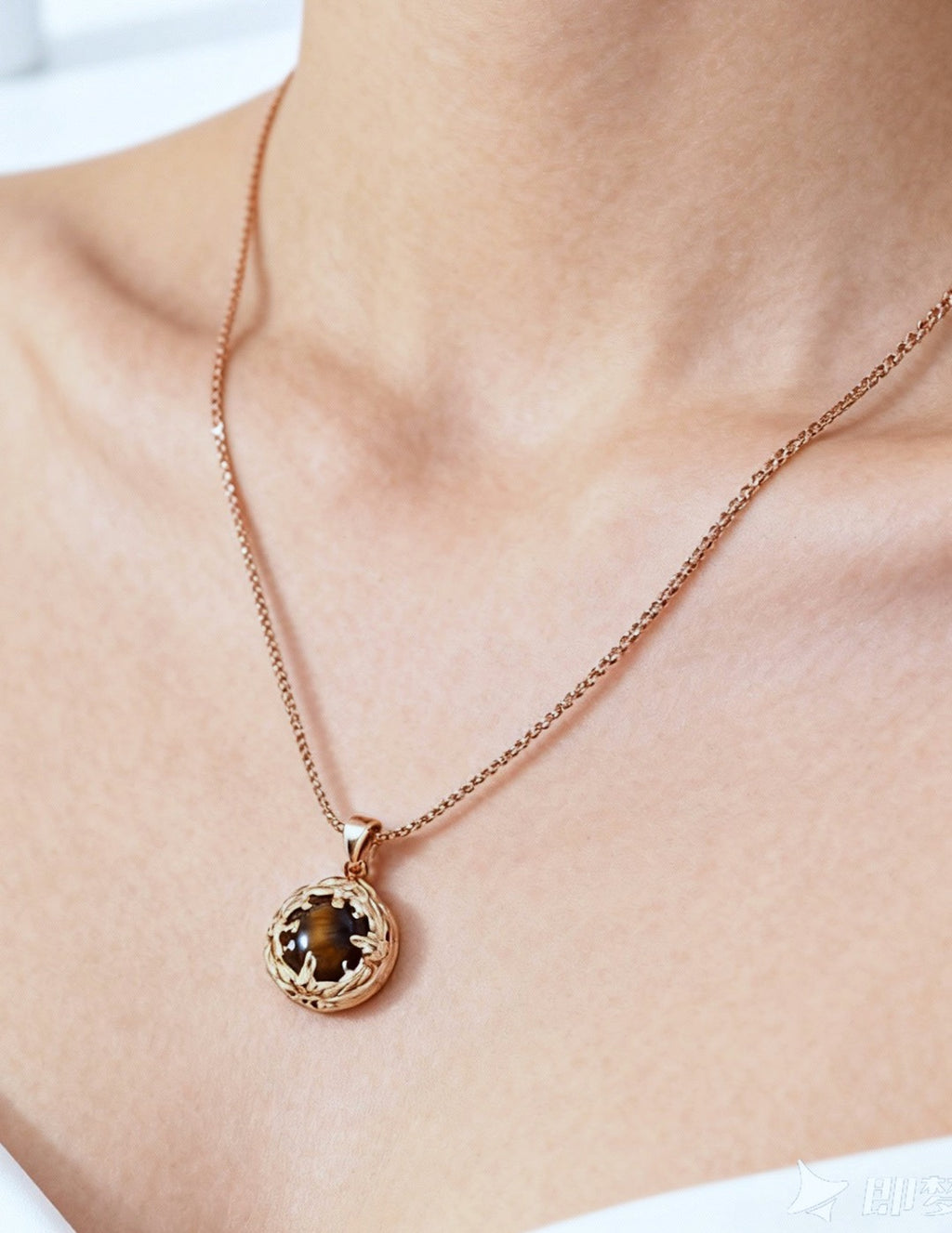 Turquoise/Tiger's Eye Pendant Necklace