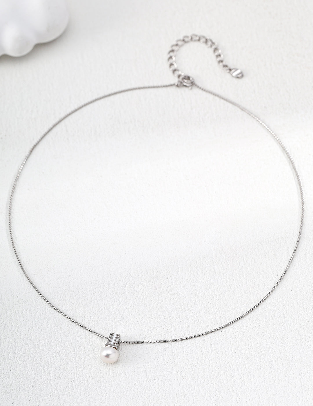 Natural Pearl and Zircon Necklace